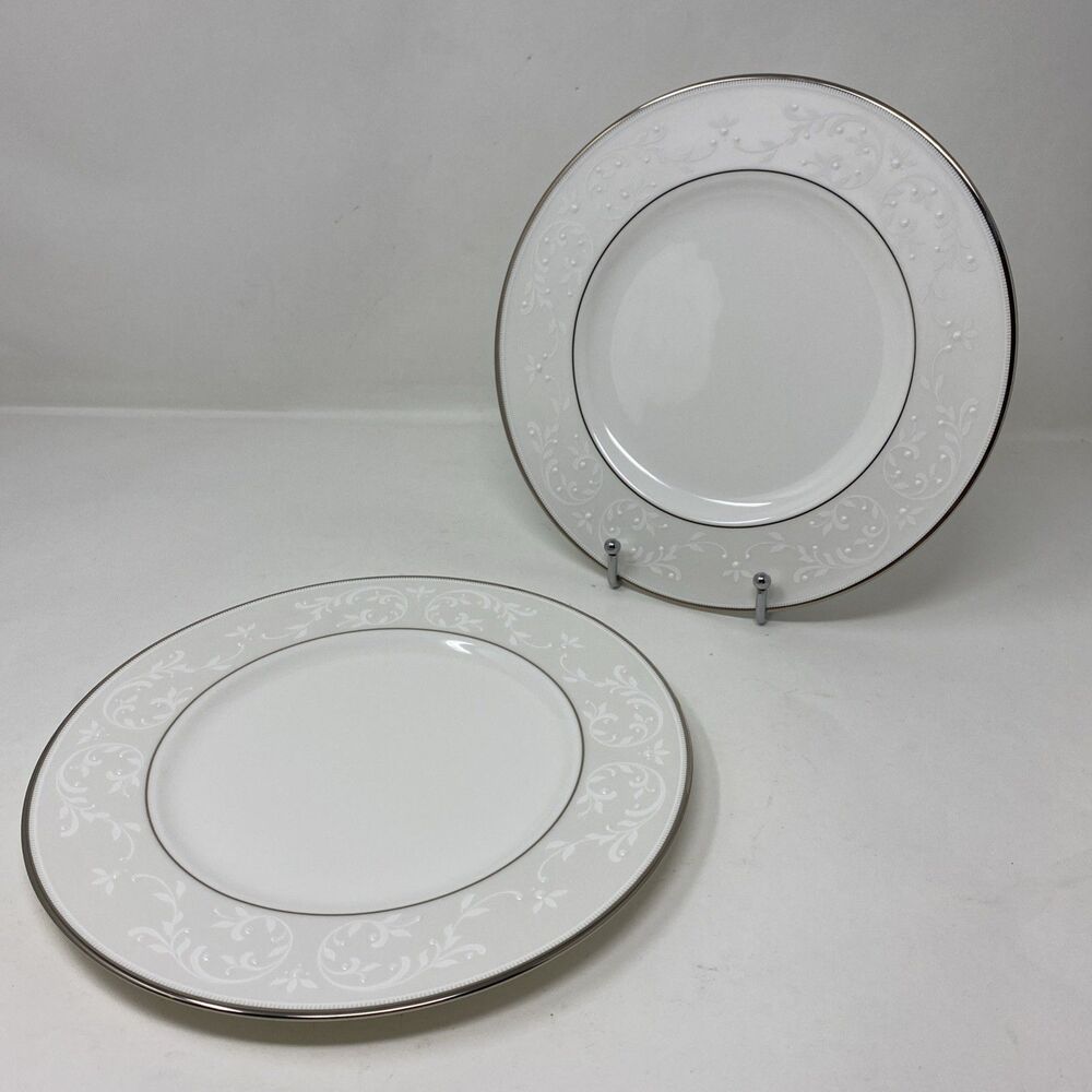 Lenox Opal Innocence Accent Luncheon Plates 9" Set of 2